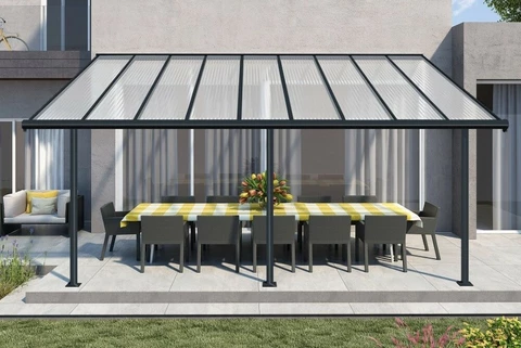 Techos para terrazas de aluminio Sierra Palram - Canopia 3 x 5,46 gris