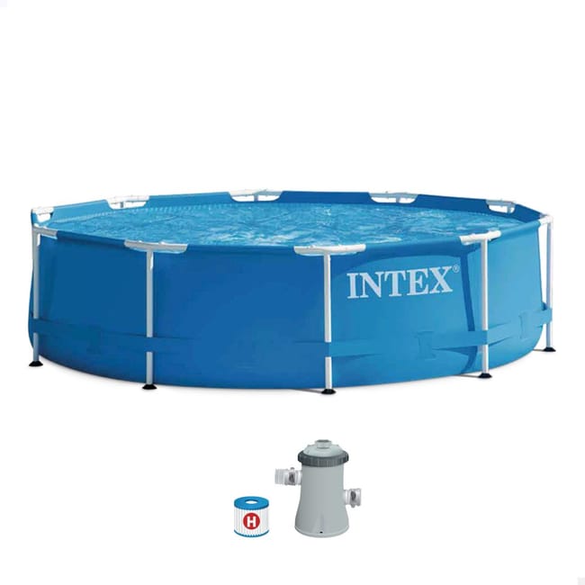Piscina redonda metal frame intex 305x76 cm 4485 litros + depuradora