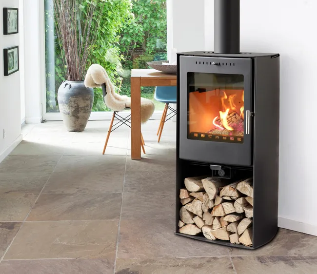 Estufa de leña negra ADURO 19, 5 kW
