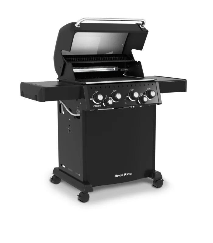 Barbacoa de gas BROIL KING Crown 480 de 4 quemadores y 11.4 kw de potencia recomendado para más de 10 personas