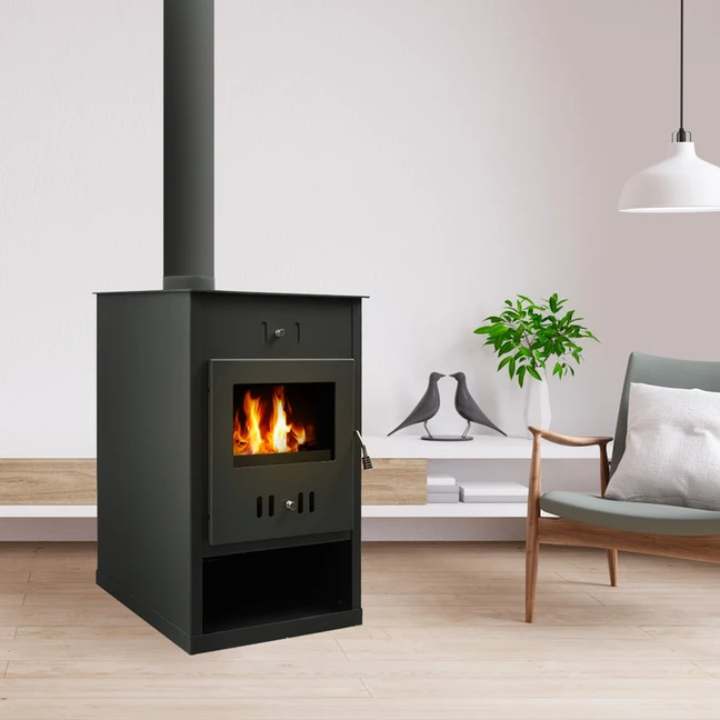 Estufa de leña BELLEZA ATLANT CM con estufa de 24 kW