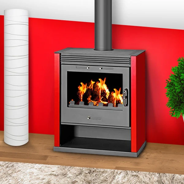 Estufa de leña BELLEZA RUBIN de 21 kW