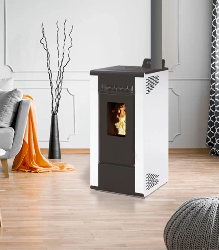 Estufa de pellet BELLEZA CARINO 7 kW blanca