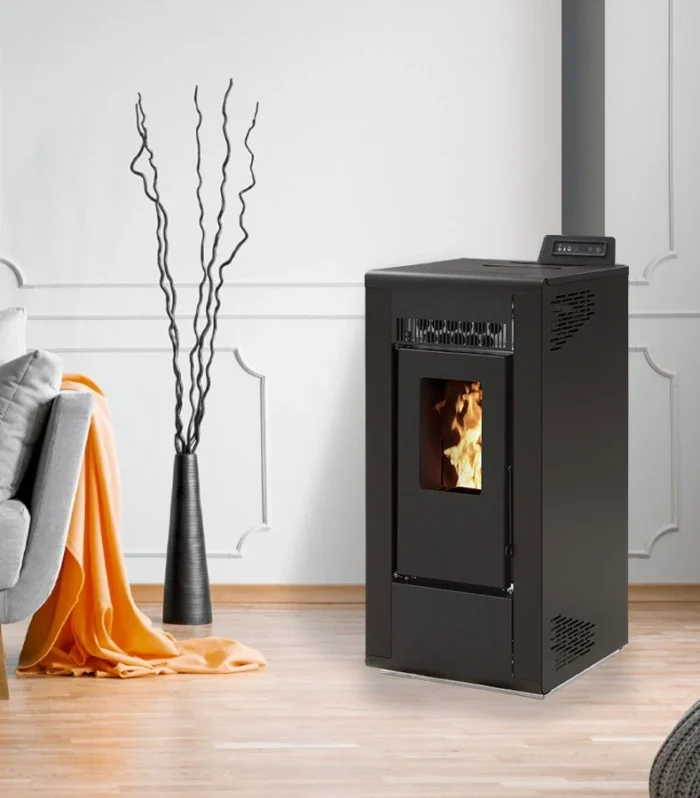 BELLEZA CARINO 7 kW Estufa de pellet negra