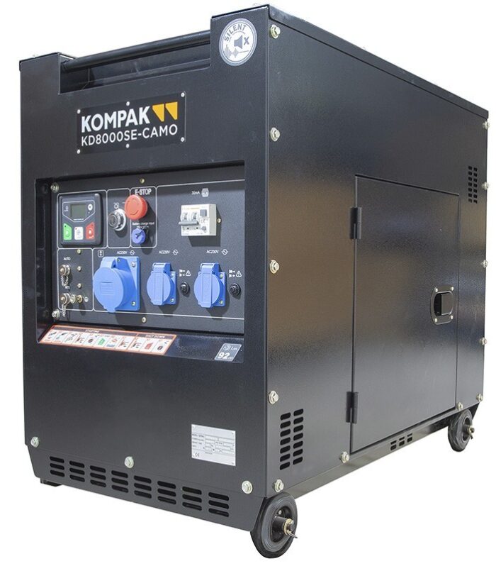 Generador diésel insonorizado Kompak KD8000SE-CAMO 6300 W