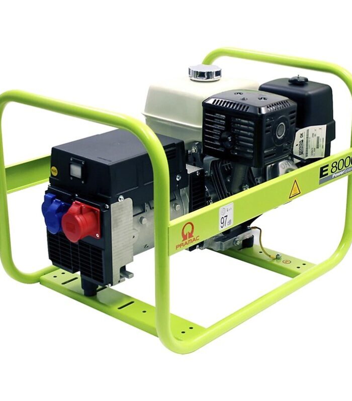 Generador eléctrico Gasolina Pramac E8000 trifásico 6600 W