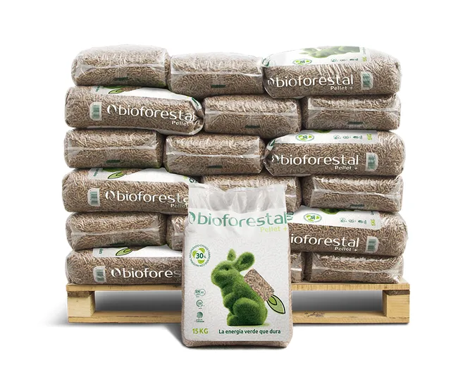 Palet de 42 sacos de pellet BIOFORESTAL