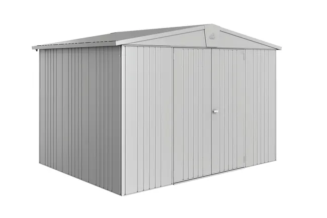 Caseta metálica plata Europa 316x209x228 cm – 7,2 m²