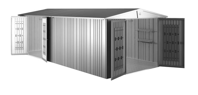 Almacén exterior de metal Europa plata de y 9.48 m2 316x209x300 cm