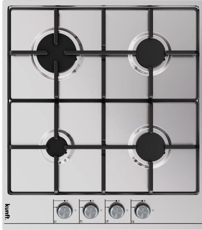 Placa De Gas KUNFT 4G KGH8853 Gas Butano Propano 59 cm Inox