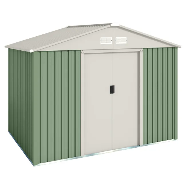 Caseta de metal Hoggar Gavle de 261x198x181 cm y 4.72 m²