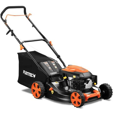 Cortacésped de gasolina FUXTEC 3in1 FX-RM4646ECO 3,5 HP / 2,6 kW Anchura de corte 46 cm & Regolazione altura de corte en 7 livelli