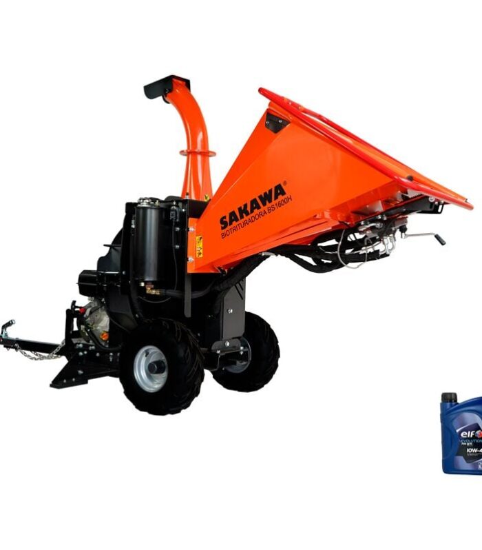 Trituradora de jardín SAKAWA BS1600 motor 15 CV + aceite 4 tiempos