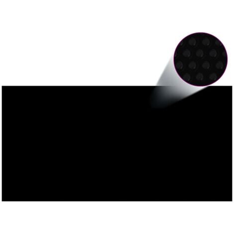 Pellicola Solare Galleggiante para Piscina Rettangolare 10 x 5 m, negra vidaXL540552