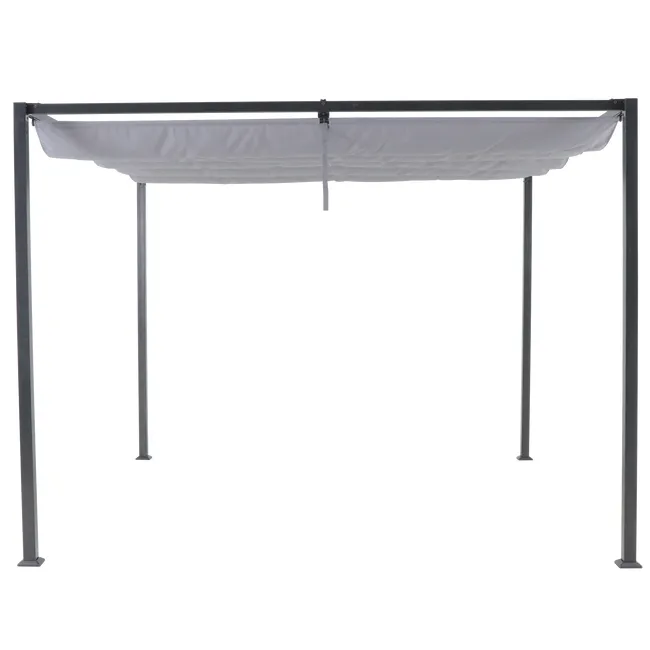 Cobertizo para terraza de acero Horali gris de 297x297 cm