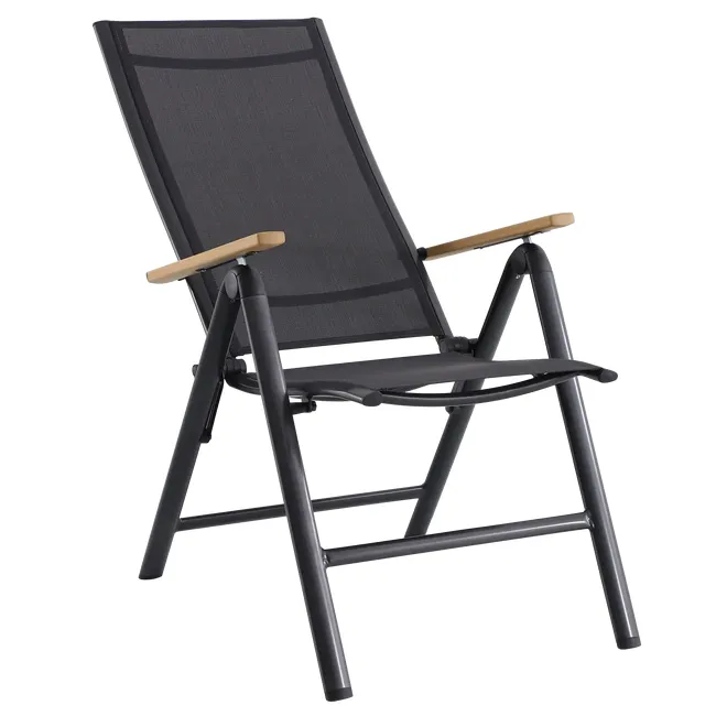 Silla de jardín Oris en aluminio antracita Naterial