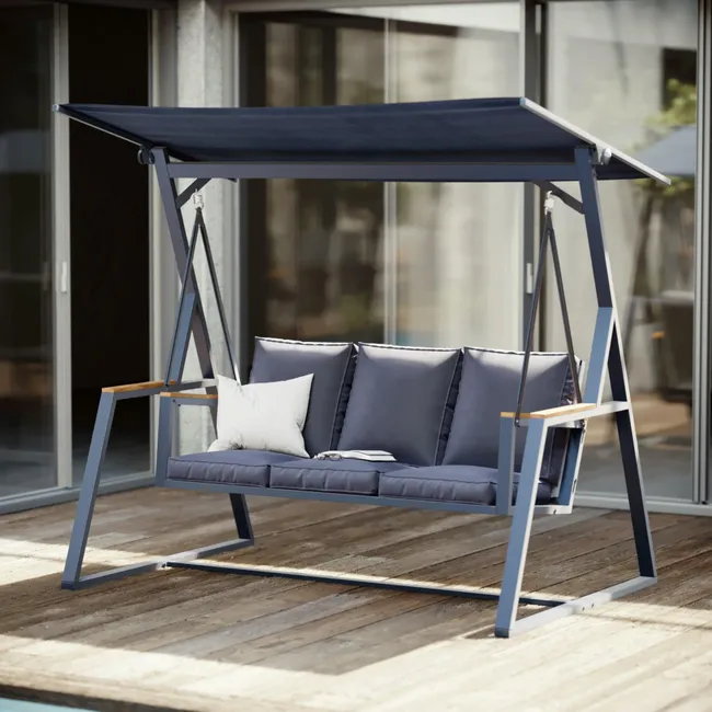 Silla Oris Naterial Baloic Metal 130X203X175 Gris Scuro