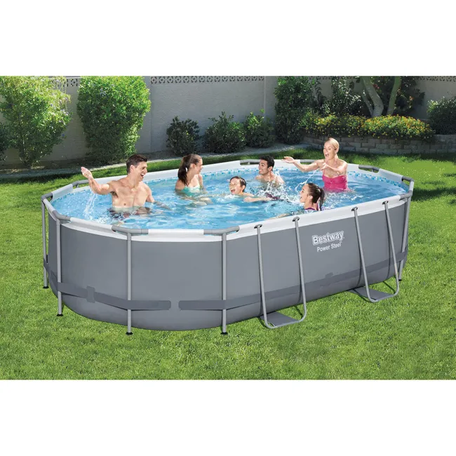 Piscina desmontable OVALE 488x305x107 cm + depuratore