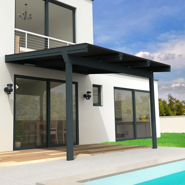 Pérgola solar Rodas 4,586x3,494 M - Gris 3200W Bandeja portacables incluida