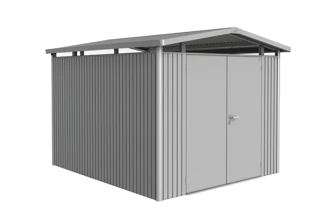 Cobertizo en metal argento PD Panorama che medida 273x227x318 cm y 8,68 mq