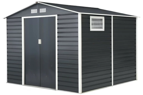 Caseta per herramientas in metallo Malmo , colore antracit de 2,8 x 2,6 m