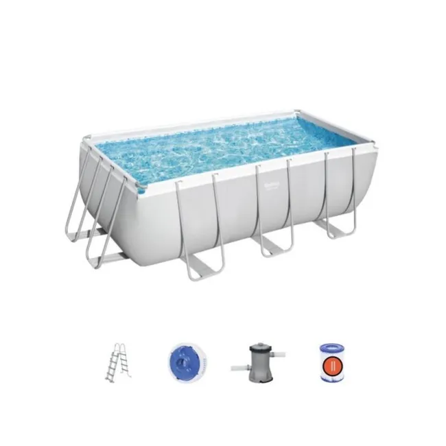 Piscina rettangolare con depuratore 412x201x122 cm.