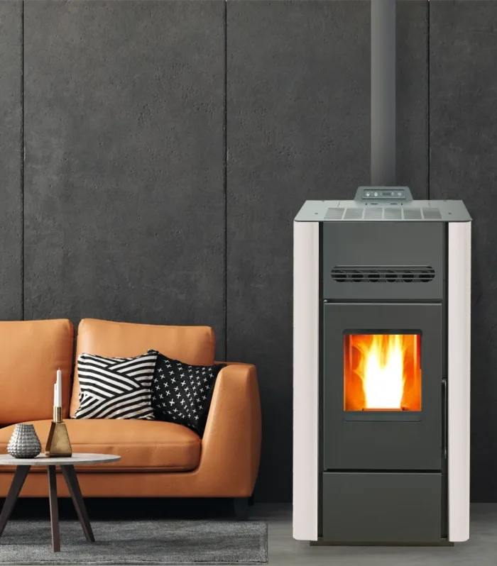 BELLEZA TITAN 15 kW Estufa de pellet blanca