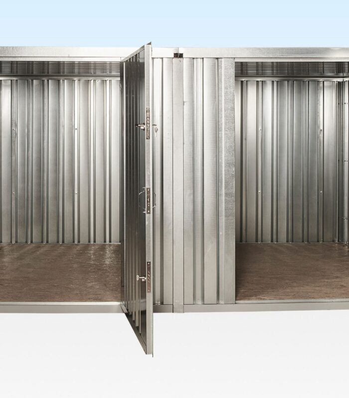Juego de contenedores con enlace lateral en empaque plano 3 m x 4,2 m (galvanizado)