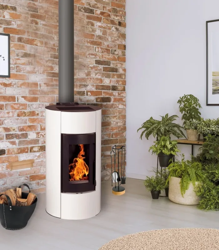 EMAFLAM NALA Estufa a Pellet Estanca blanca 9 kW