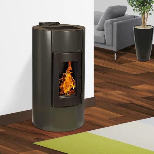 Estufa a Pellet Estanca EMAFLAM NALA 9 kW negra