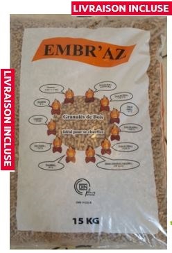 Pellet de madera EMBR'AZ (Pallet 68 sacos)