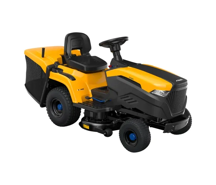Tractor cortacésped de batería Stiga Estate 384e con recogedor de césped de 240 l