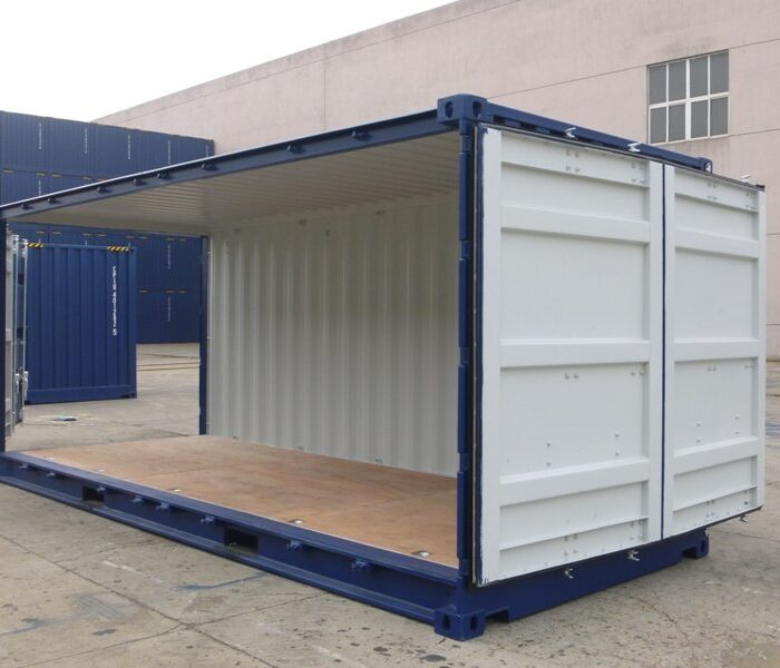 Módulo de almacenamiento de 20 pies de acceso lateral abierto/lleno