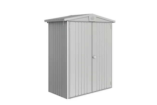 172x196x84 cm — Cabaña de jardín de metal plata Europa – 2,04 m²