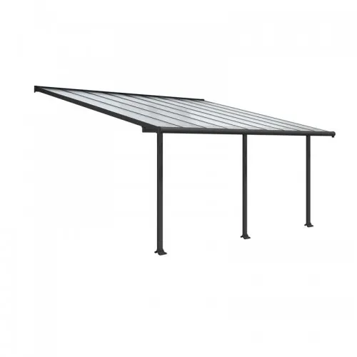 Pérgola adosada Olympia 546x294 gris