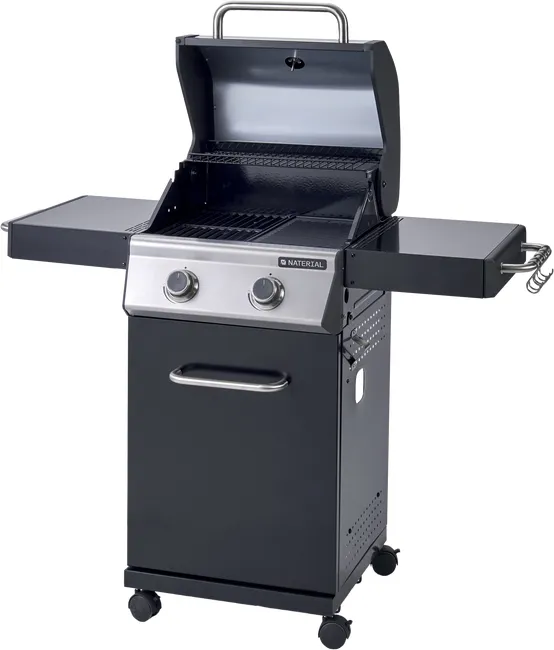 Barbacoa de gas NATERIAL Kenton de 2 quemadores y 7 kw de potencia