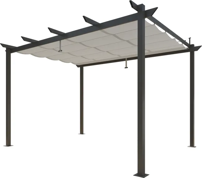 Pérgola 2 85X4M Naterial Omega en Aluminio Gris Scuro