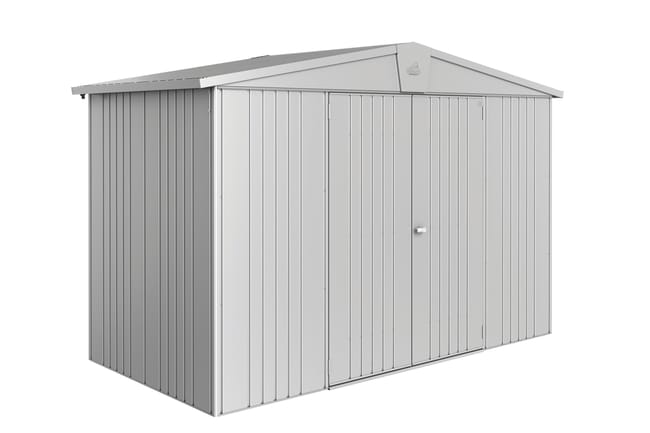 Cobertizo de jardín de metal plata Europa – 4,92 m² de 316x209x156 cm