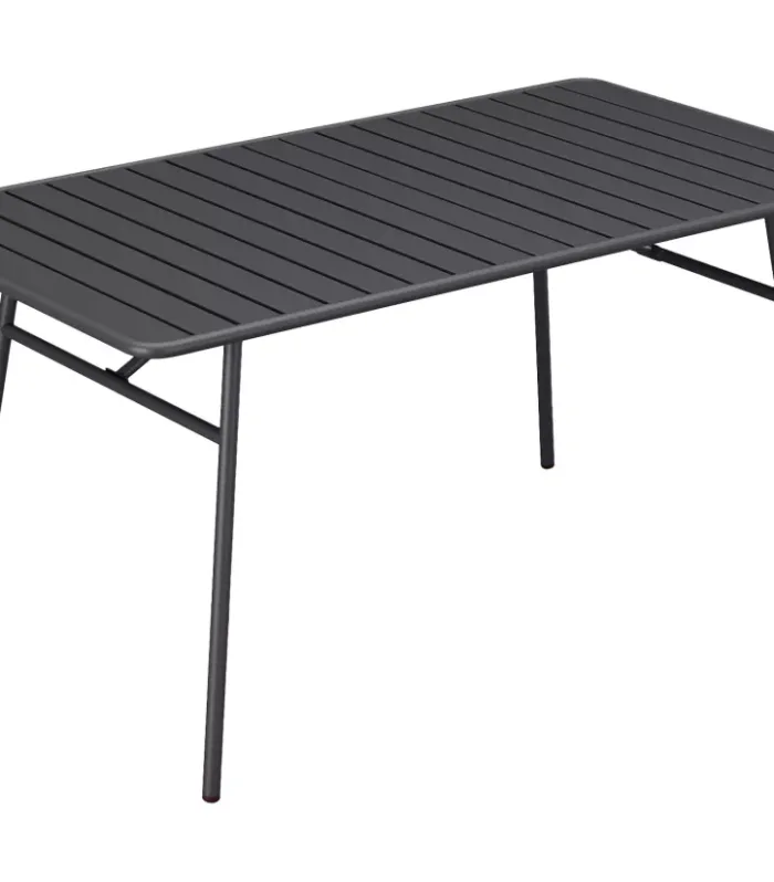 Mesa de jardín en metal L.200 cm - Gris scuro - MIRMANDE by MYLIA