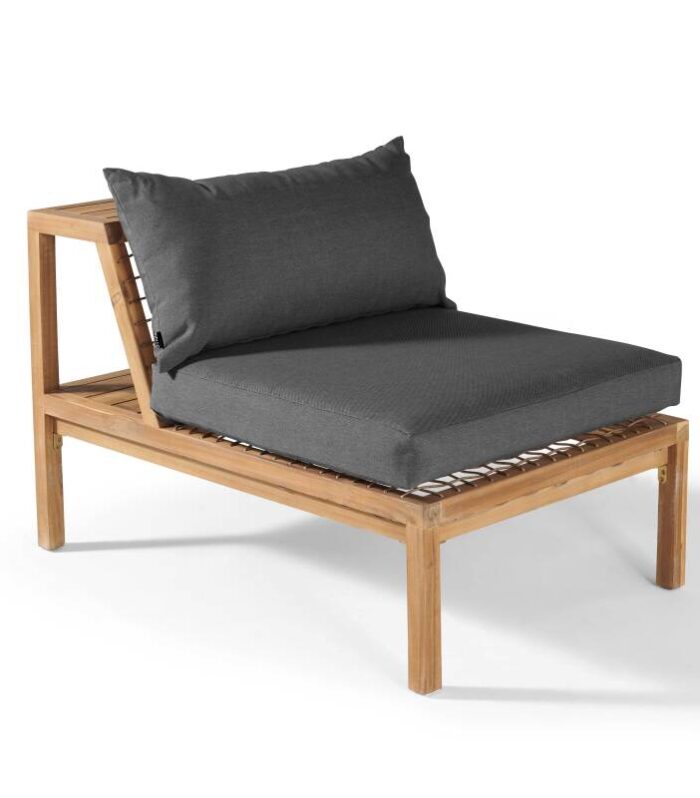 Sillón de jardín bajo de madera de acacia