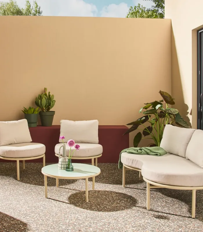 Solena Conjunto de muebles de jardín de aluminio, 4 plazas