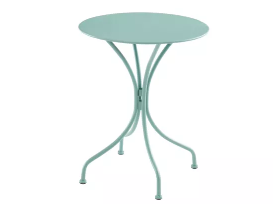 Mesa de jardín redondo en metal MIRMANDE - D.60 cm - Verde almendra